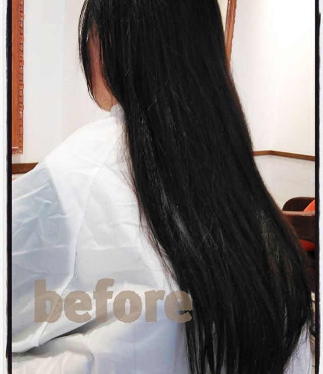 劇的ビフォーアフター 春はバッサリカットの方が増えています！スーパーロングだったお客様がショートボブに◎元々くせ毛だったので、それを活かしてゆるパーマ風になりました！#美容室#北越谷#BRP#美容求人#アシスタント募集#スタイリスト募集#アイリスト募集#美容学生#サロン見学#ママさん美容師#埼玉　#越谷 #Ｎ.　#エヌドット　#切りっぱなしボブ#外ハネ　#ウェット感　#グレージュハイライトカラー