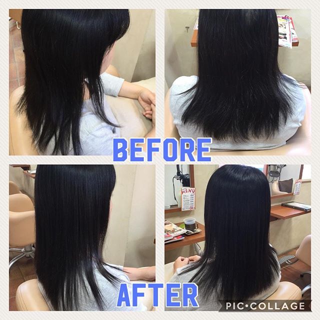 こんにちはスカイツリーライン蒲生駅から徒歩8分?アニモ蒲生店店長の山口です毛先までストレートをかけてサラサラヘアに大変身 #アニモ蒲生店#アニモ#animo蒲生店#蒲生商店街#蒲生の美容室#BRP#スカイツリーライン#蒲生駅#ストレート