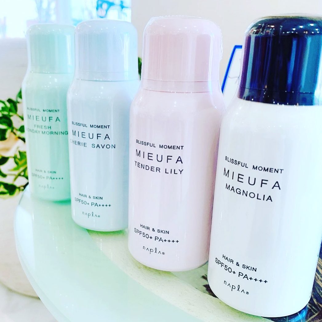 こんにちは増尾て゛す紫外線か゛気になり初めてるこの時期からミーファか゛おすすめて゛す️新しい香りも入荷致しました️ セット面に消毒液も準備しております️コロナ対策て゛フ゜ライヘ゛ートタオル（使い切りタオル）を使用️次亜塩素酸て゛空気洗浄をして、常に空気の入れ替えもしております️明日も通常通り営業しておりますのて゛せ゛ひお越し下さい️#N.#ナフ゜ラ#ミルホ゛ン#美容師求人 #美容室求人 #美容師募集 #スタッフ募集#美容専門学校 #スタイリスト募集 #アシスタント募集 #ネイリスト募集#アーハ゛ンハ゜ークライン #東武線 #春日部美容室#東萌ヒ゛ューティーカレッシ゛#埼玉理容美容専門学校#日曜定休 #美容室日曜日休み #マツエク #ネイル#撮影モテ゛ル募集#エルシ゛ュータ゛#アイラッシュ#レイクタウン#コロナ#コロナ対策#BRP＃アニモフィオレンテ#東川口＃東川口駅