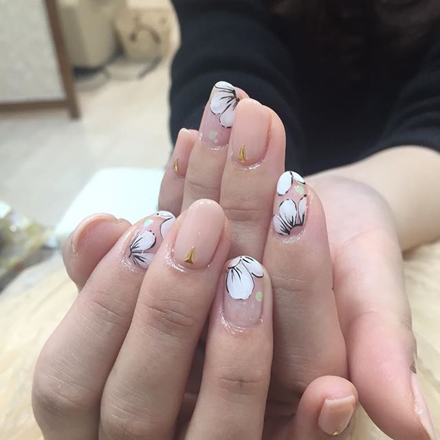 #春日部美容室animo #nail #spring #nails #gelnail #flower #natural #instagood #春日部 #春日部ネイルサロン