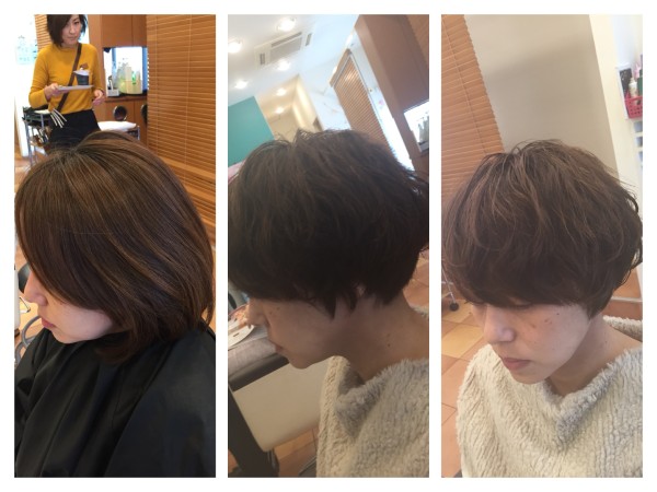 こんばんは！ 川間北口の阿部です。 ボブだったのを本日ショートに変えました！ 今までショートにしたことない！て言ってましたが 凄くお似合いです。 表面にデジタルパーマをかけ、丸みと動きを出すことで 女性らしいシルエットになります。 a href=”https://hellobrp.com” target=”_blank”>☆オフィシャルホームページはこちら☆ ☆川間北口店ホームページはこちら☆