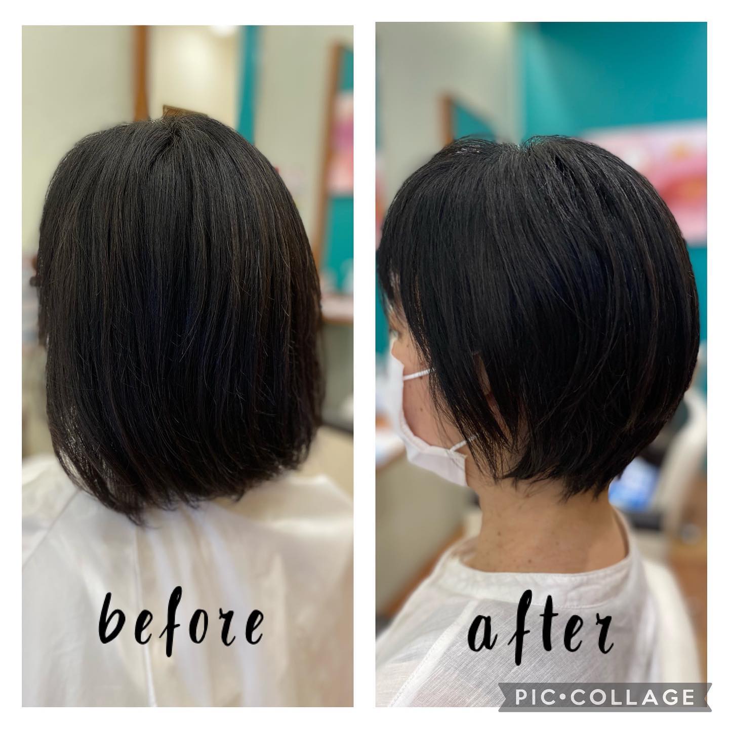 beforeとafterです。