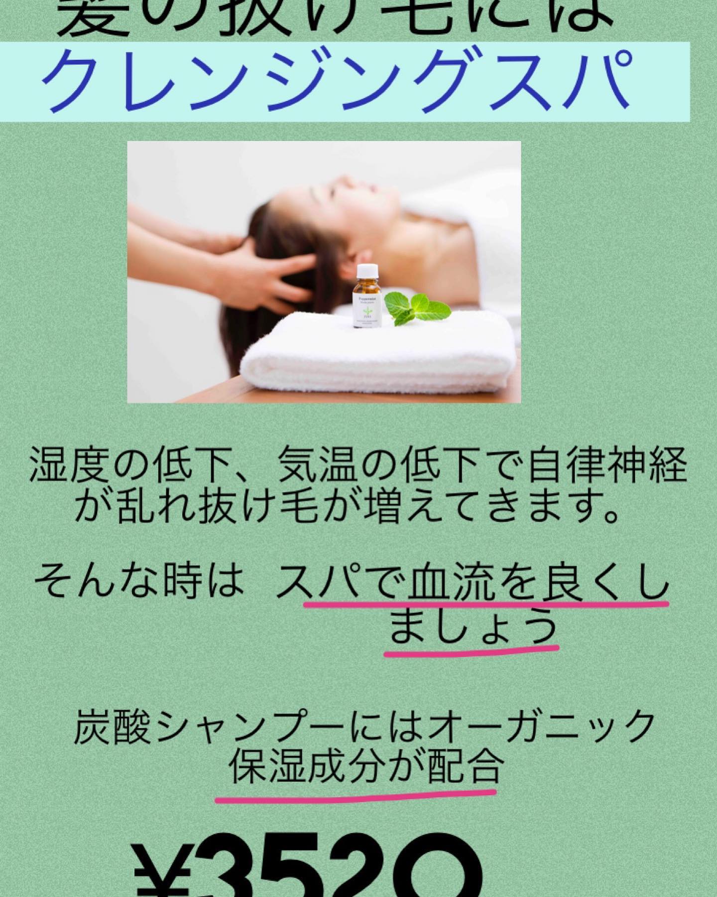 季節の変わり目は抜け毛が増えやすくなります。頭皮のケアで防ぐことができるのでおすすめです。炭酸効果で普段のシャンプーでは落としきれない皮脂汚れも除去して頭皮スッキリ。