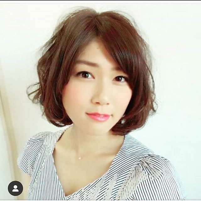 ゆるふわショートボブ😀お手入れも簡単のパーマスタイルです川間南口店山本#ナプラ#Nドットセラム#Nドットシアミルク #当日ご予約OK#ミルボン#エルジューダ#エルジュダエマルジョン#リファストレートアイロン