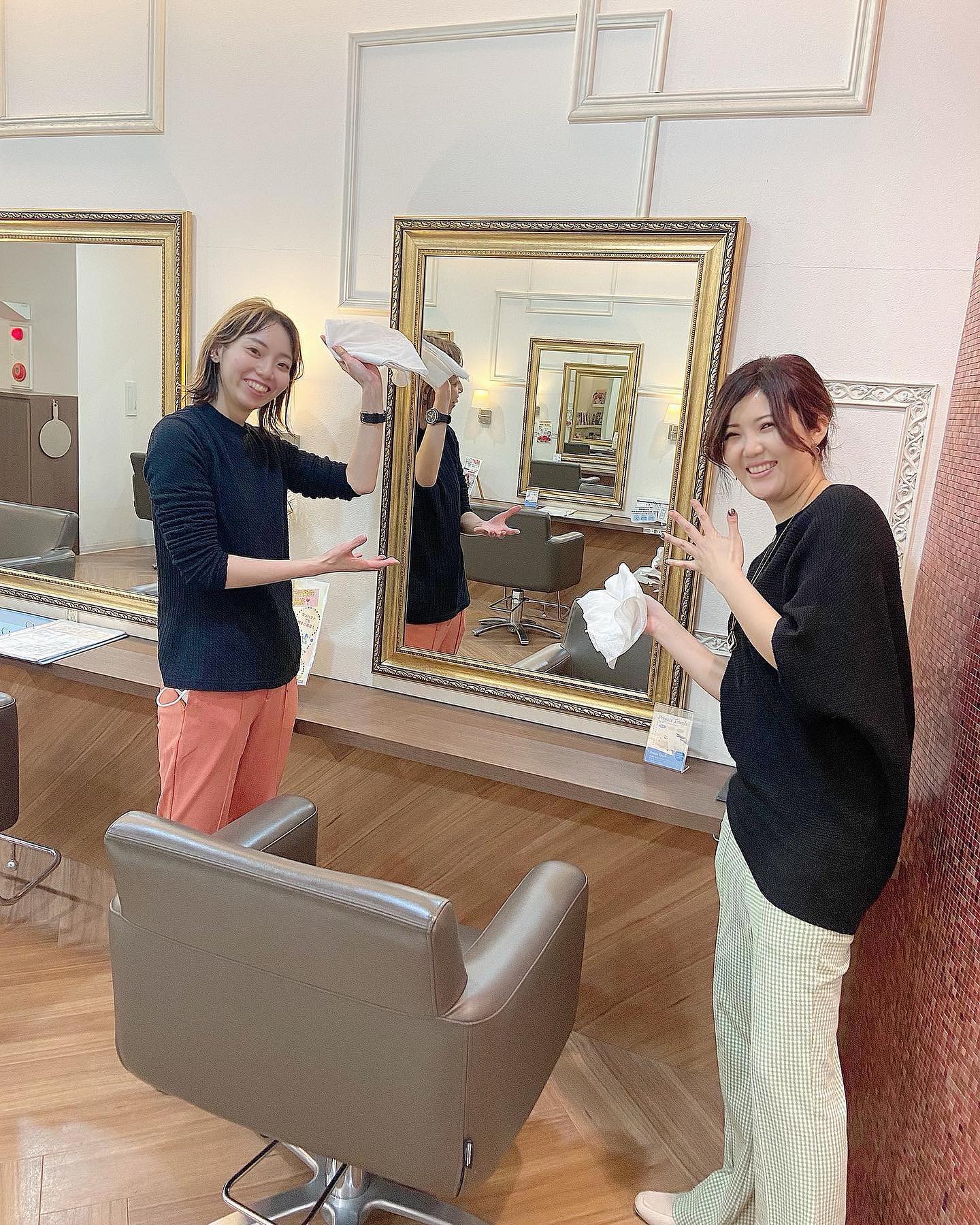 今日も、お客様に清潔で安心してご利用いただけるお店づくりをスタッフで頑張っています!